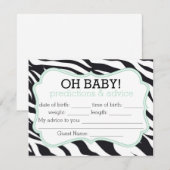 ゼブラとミントシェブロンの予測とアドバイスカード アドバイスカード (正面/裏面)