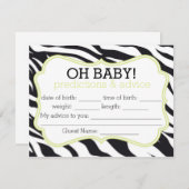 ゼブラとライムシブロンの予測とアドバイスカード アドバイスカード (正面/裏面)