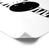 ゼブラのぬいぐるみプリント 黒と白のモダンな動物園 ポスター (角)