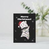 ゼブラのクリスマス ゼブラたちと冬の動物たち シーズンポストカード (スタンド正面)