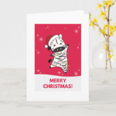 ゼブラのクリスマス ゼブラたち冬の動物 カード (黄色い花)