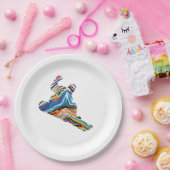 ゼブラのスノーボーサイケデリックダー印刷 ペーパープレート (パーティー)