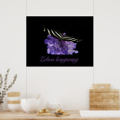 ゼブラのロングウィングプリント ポスター (キッチン)