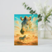 ゼブラの二重露出ポートレート シーズンポストカード (スタンド正面)