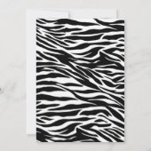ゼブラの印字盛んな誕生日 招待状 (裏面)