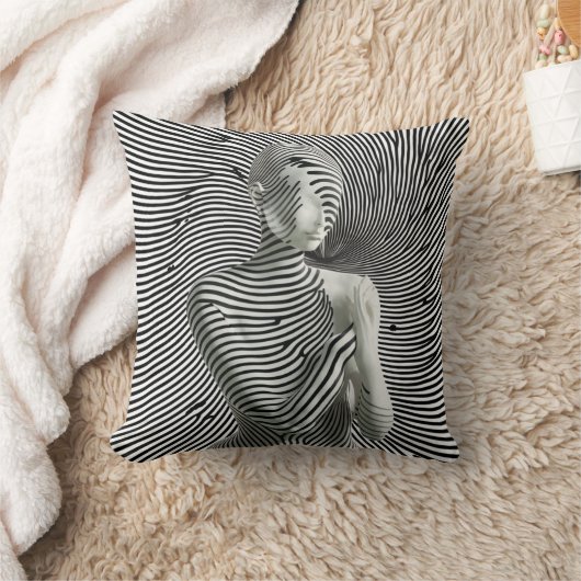 ゼブラの女性 クッション (ブランケット)