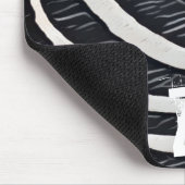 ゼブラの毛皮 黒と白のデザイン 動物愛好者向け マウスパッド (コーナー)