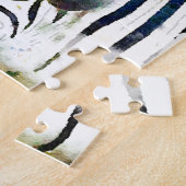 ゼブラの水色 ジグソーパズル (側面)