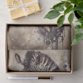 ゼブラの水色 薄葉紙 (ギフト)