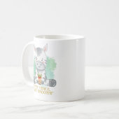 ゼブラの漫画がボバティーを飲んでいる コーヒーマグカップ (正面左)