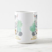 ゼブラの漫画がボバ茶を飲んでいる引用 コーヒーマグカップ (中央)