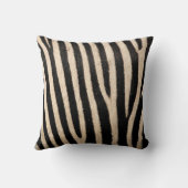 ゼブラの皮の動物のフェイク毛皮のパターン クッション (裏面)