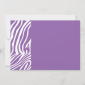 ゼブラの皮膚パターン 招待状 (裏面)