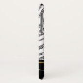 ゼブラの皮膚黒と白のモノグラーム水彩 Case-Mate iPhoneケース (裏面/左)