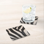 ゼブラの皮 スクエアペーパーコースター (インサイチュ)