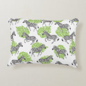 ゼブラの継ぎ目のない白い模様。イラストレーション アクセントクッション (裏面)