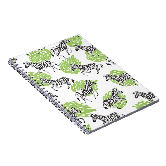 ゼブラの継ぎ目のない白い模様。イラストレーション ノートブック (右側)