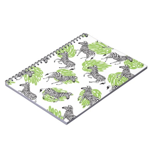 ゼブラの継ぎ目のない白い模様。イラストレーション ノートブック (左側)