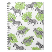 ゼブラの継ぎ目のない白い模様。イラストレーション ノートブック (正面)
