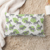 ゼブラの継ぎ目のない白い模様。イラストレーション ランバークッション (ブランケット)