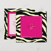 ゼブラの縞模様/結婚式の招待状 招待状 (正面/裏面)
