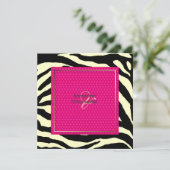 ゼブラの縞模様/結婚式の招待状 招待状 (スタンド正面)