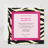 ゼブラの縞模様/結婚式の招待状 招待状 (裏面)