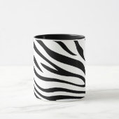 ゼブラの縞模様 黒と白 マグカップ (中央)