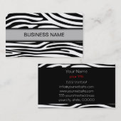ゼブラの肌とプレーンブラック 名刺 (正面/裏面)