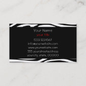 ゼブラの肌とプレーンブラック 名刺 (裏面)