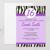 ゼブラの誕生日 招待状 (正面/裏面)