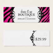 ゼブラはっきりしたプリントジュエリーデザイつるナラベル (正面&裏面)