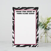 ゼブラひな形 便箋 (スタンド正面)