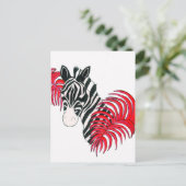 ゼブラを反転 ポストカード (スタンド正面)