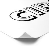 ゼブラを行うヴィンテージ回路 ポスター (角)