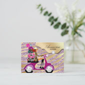 ゼブラアクセサリー財布ジュエリー金ゴールドピンクスパークル 名刺 (スタンド正面)