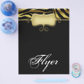 ゼブラアニマルフライヤーサロンスパ金ゴールドブラック チラシ (シングル)