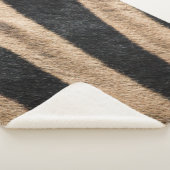 ゼブラアニマルプリントストライプ シェルパブランケット (3/4)