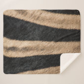 ゼブラアニマルプリントストライプ シェルパブランケット (正面(横))