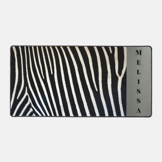 ゼブラアニマルプリント免許プレート保持者 デスクマット (正面)