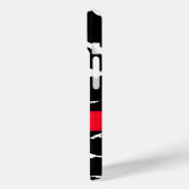 ゼブラアニマルプリント白黒&レッド Case-Mate iPhoneケース (裏面 / 左)