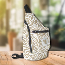 ゼブラアニマルプリント モノグラムの