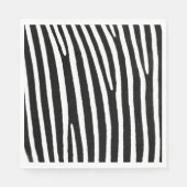 ゼブラアニマルプリント、白黒のストライプ。 スタンダードランチョンナプキン (正面)