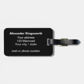 ゼブラアフリカサファリ動物モノグラパーソナライズされたム ラゲッジタグ (裏面横)