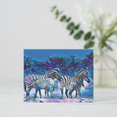 ゼブラアフリカナミビア自然 ポストカード (スタンド正面)