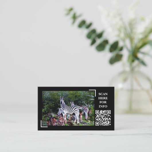 ゼブラアロエワイルドライフフォトカスタム 名刺 (スタンド正面)