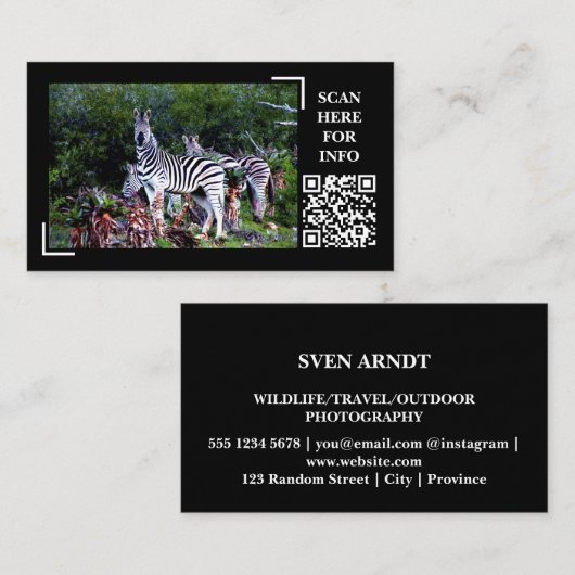 ゼブラアロエワイルドライフフォトカスタム 名刺 (正面/裏面)