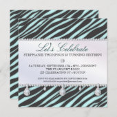 ゼブラアンドダイヤモンドスイート16エレガンス 招待状 (正面/裏面)