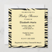 ゼブライエローベビーシャワーボーイ 招待状 (裏面)