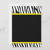 ゼブライエロー印刷弓ベビーシャワー招待状 招待状 (裏面)